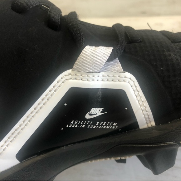 NIKE ALPHA Menace 3 Shark Men’s Black/White Football Cleats Size 7 - Picture 12 of 15